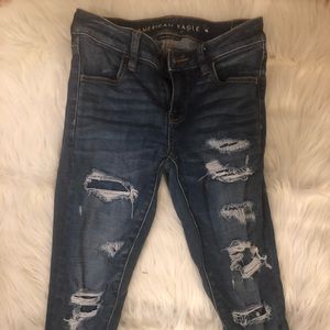 High Rise Ripped American Eagle Jeans